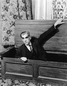 image of Boris Karloff coming out of a coffin