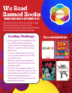 Flyer describing the 2022 reading challenge