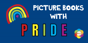 Header image with text "Picture Books With Pride" and the library's logo