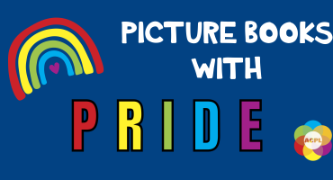 Header image with text "Picture Books With Pride" and the library's logo