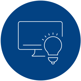 computer monitor and lightbulb icon