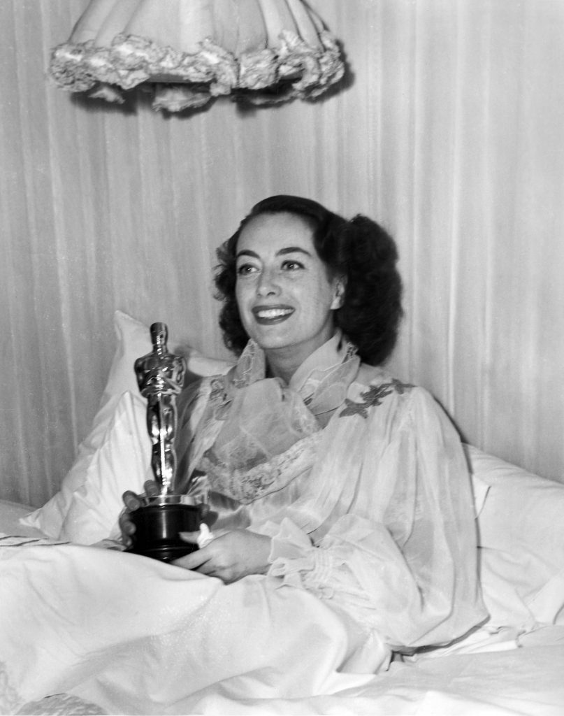 Joan Crawford with her Academy Award